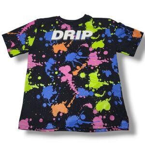 Bailey Apparel Shirt Size Large DRIP Graphic Print Shirt Splattered Paint Print
